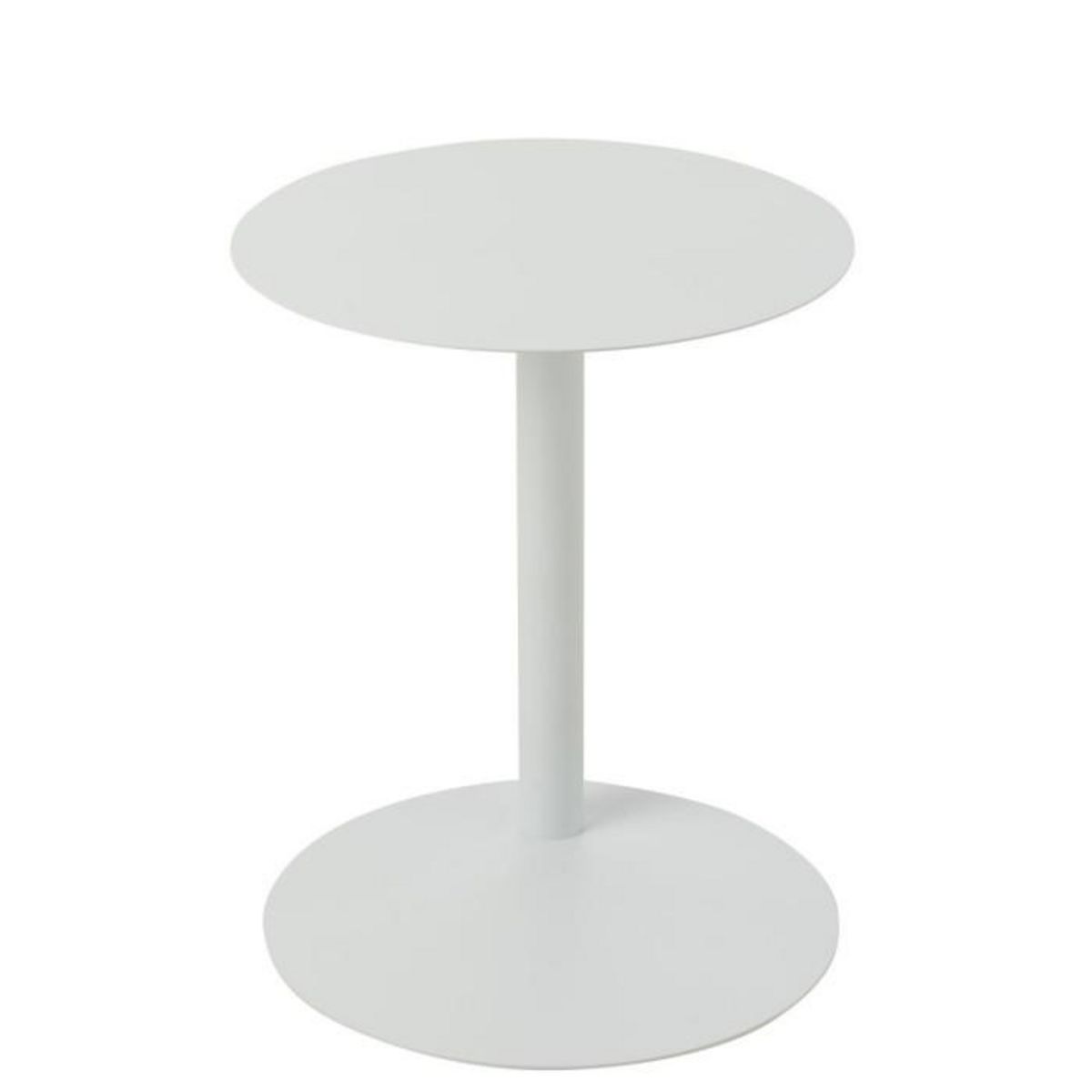 Paris Prix Table d'Appoint Ronde en Métal  Reva  50cm Blanc