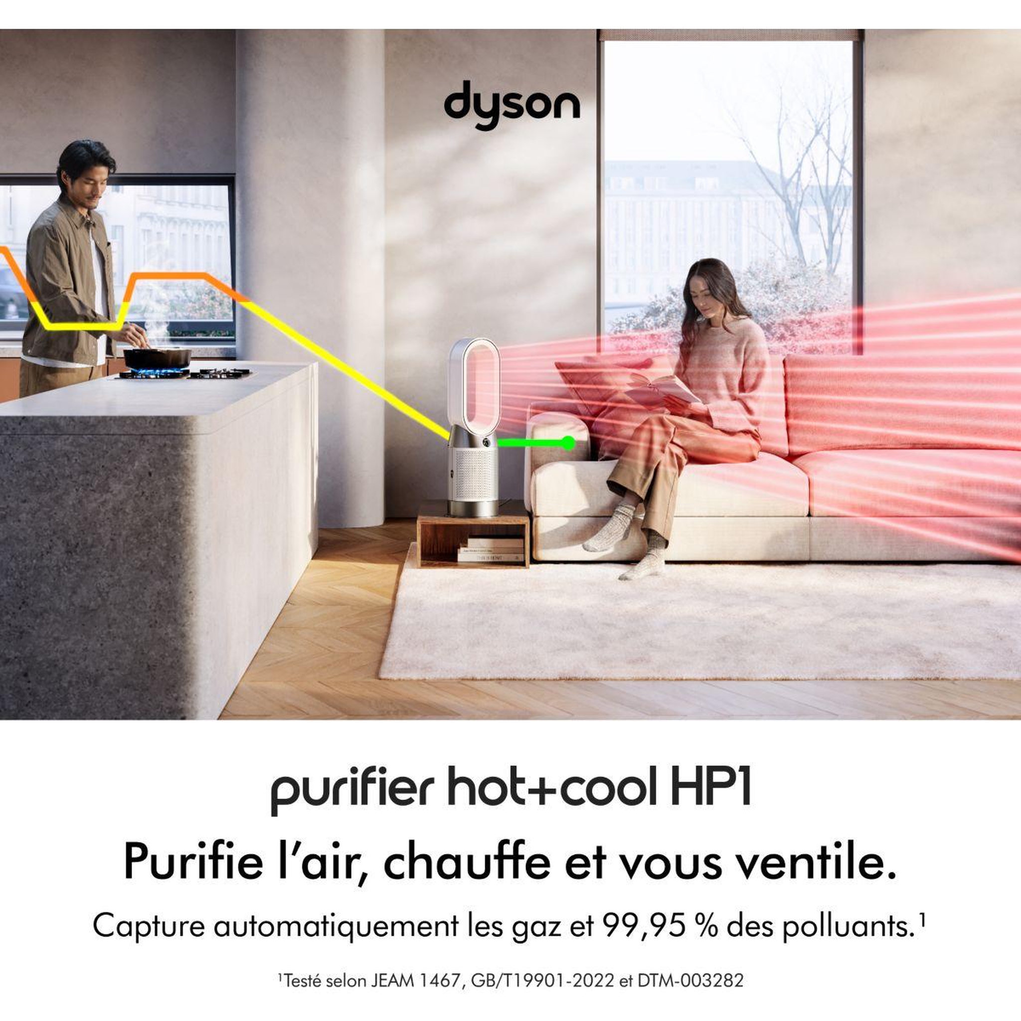 Voir la diapositive 2 : Dyson Purificateur d'air, ventilateur, chauffage hot+cool hp1