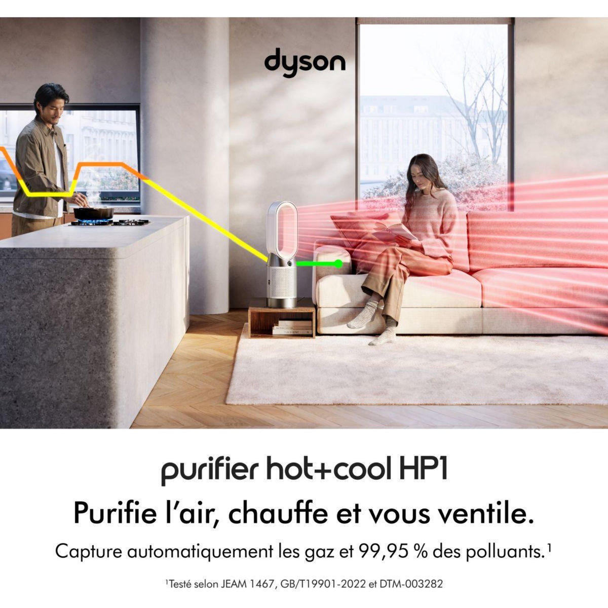 Dyson Purificateur d'air, ventilateur, chauffage Hot+CoolHP1