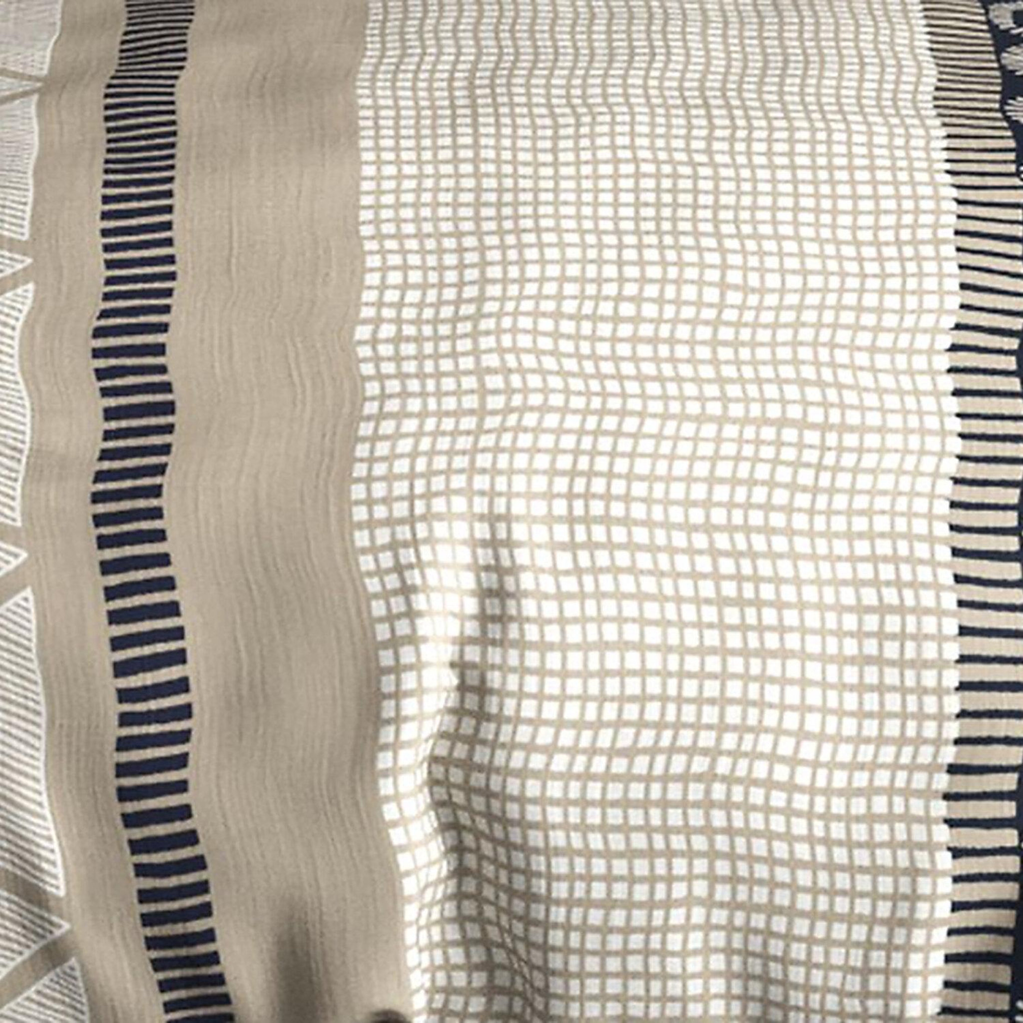 Voir la diapositive 5 : ATELIER DU COTON Parure de couette 3pcs 100%coton 57fils/cm2- nairobi