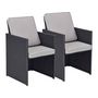 Voir la diapositive 1 : Habitat et Jardin Lot de 2 fauteuils Chicago -  Atlanta  - Noir