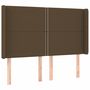 Voir la diapositive 3 : VIDAXL Tete de lit a LED Marron fonce 147x16x118/128 cm Tissu