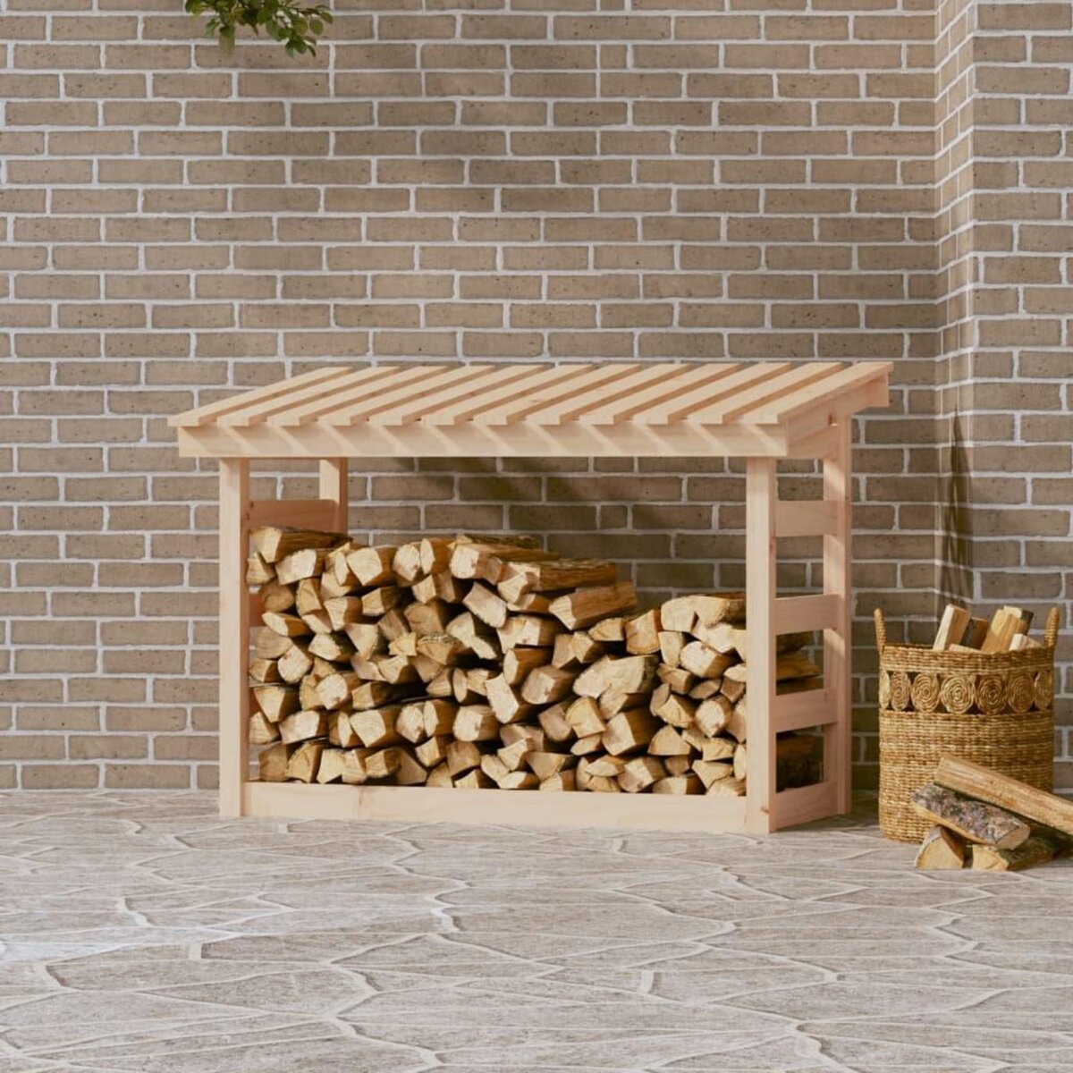 VIDAXL Support pour bois de chauffage 108x64,5x78 cm Bois de pin