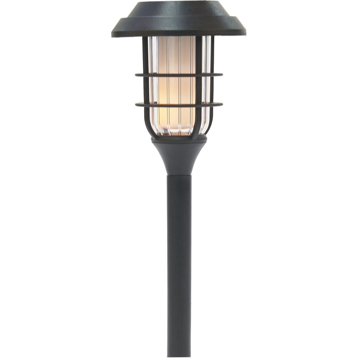 GARDENSTAR Borne solaire torche led jaune 11 x 43cm 