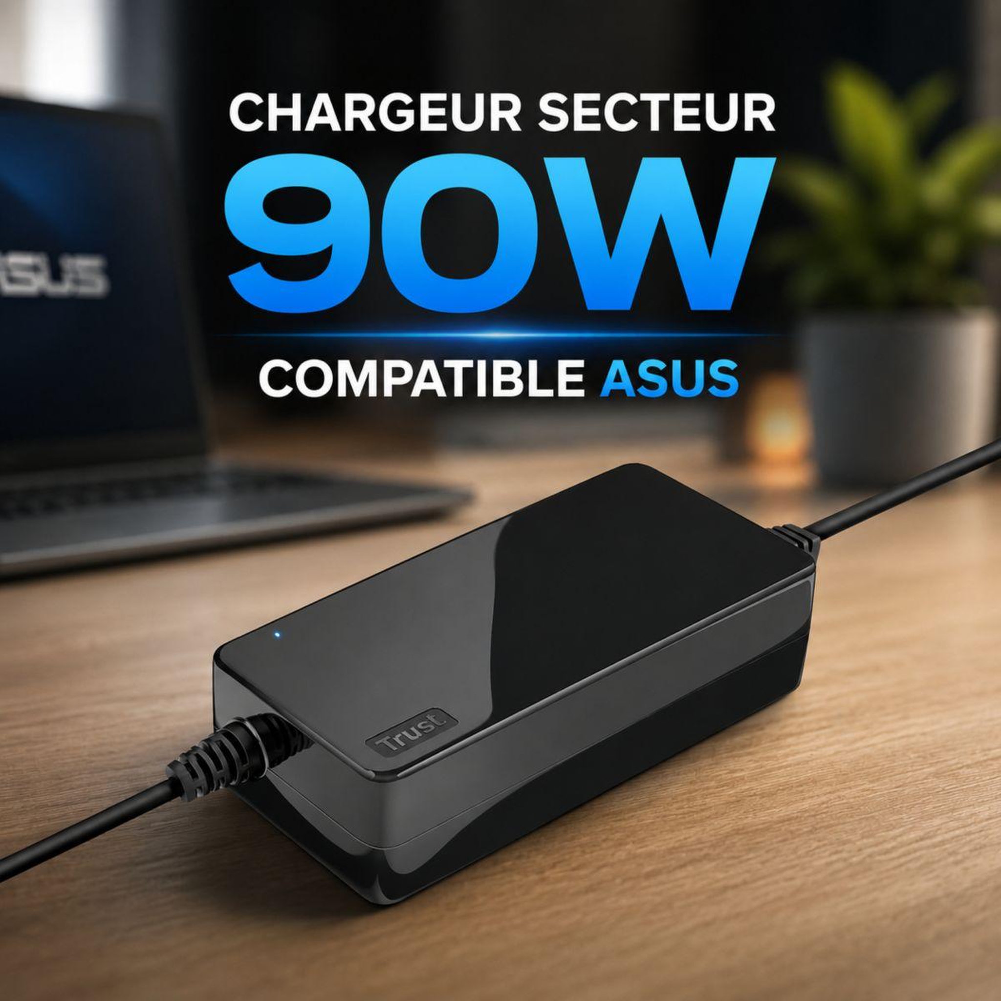 Voir la diapositive 2 : Trust Chargeur ordinateur portable 90W pour PC portable ASUS MAXO