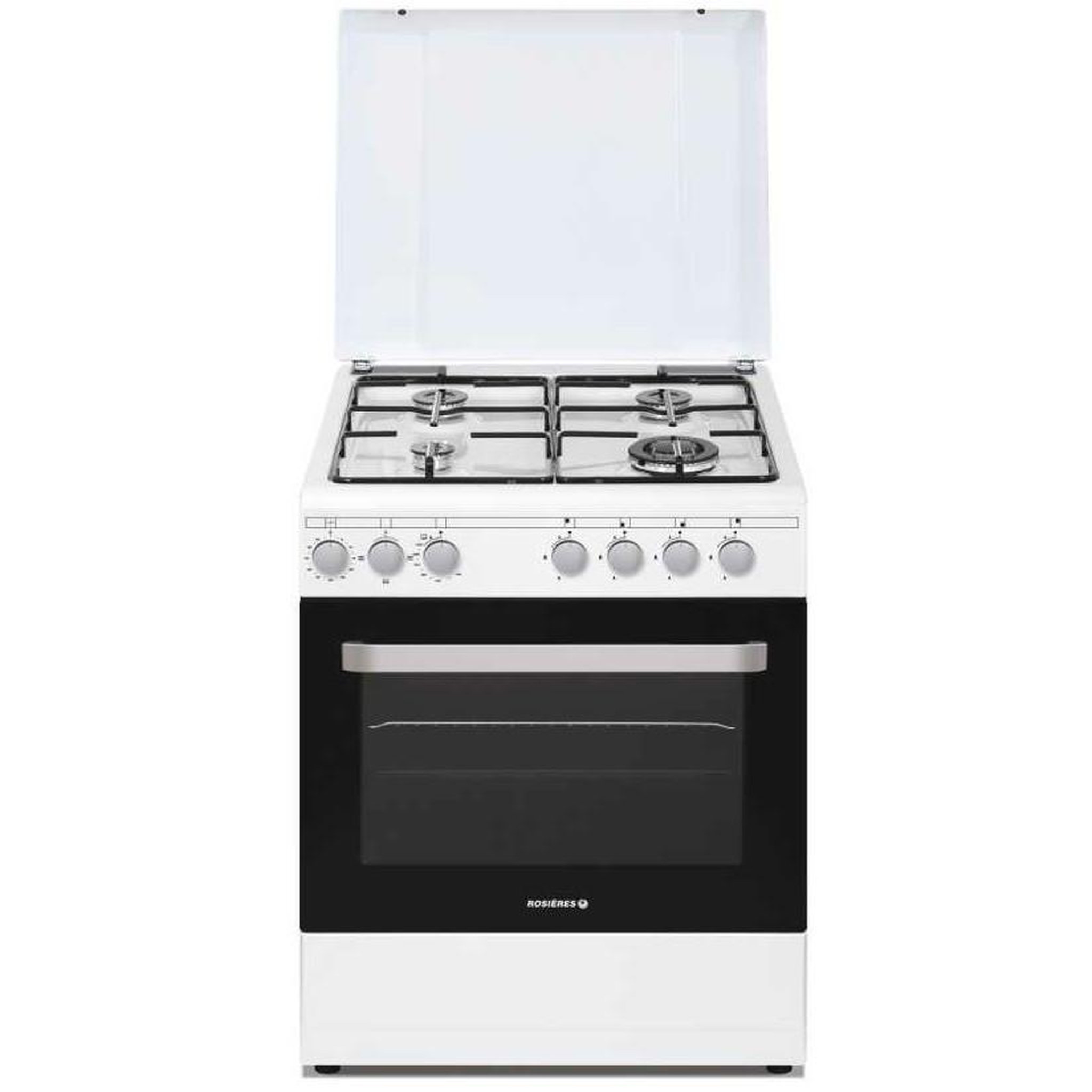 Rosieres Cuisinière gaz 63l 4 feux blanc - rgg663csw/e