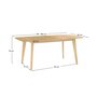 Voir la diapositive 4 : Rendez vous déco Table rectangulaire 4/6 personnes extensible en bois clair 150/180 cm - Oman