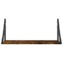 Voir la diapositive 5 : VIDAXL Etageres murales 2pcs chene fume 60x25x25,5cm bois d'ingenierie