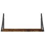 Voir la diapositive 5 : VIDAXL Etageres murales 2pcs chene fume 60x25x25,5cm bois d'ingenierie