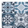 Voir la diapositive 4 : ATMOSPHERA Lot de 6 sets de table mosaïque carreaux de ciment - 45 x 30 cm - Bleu