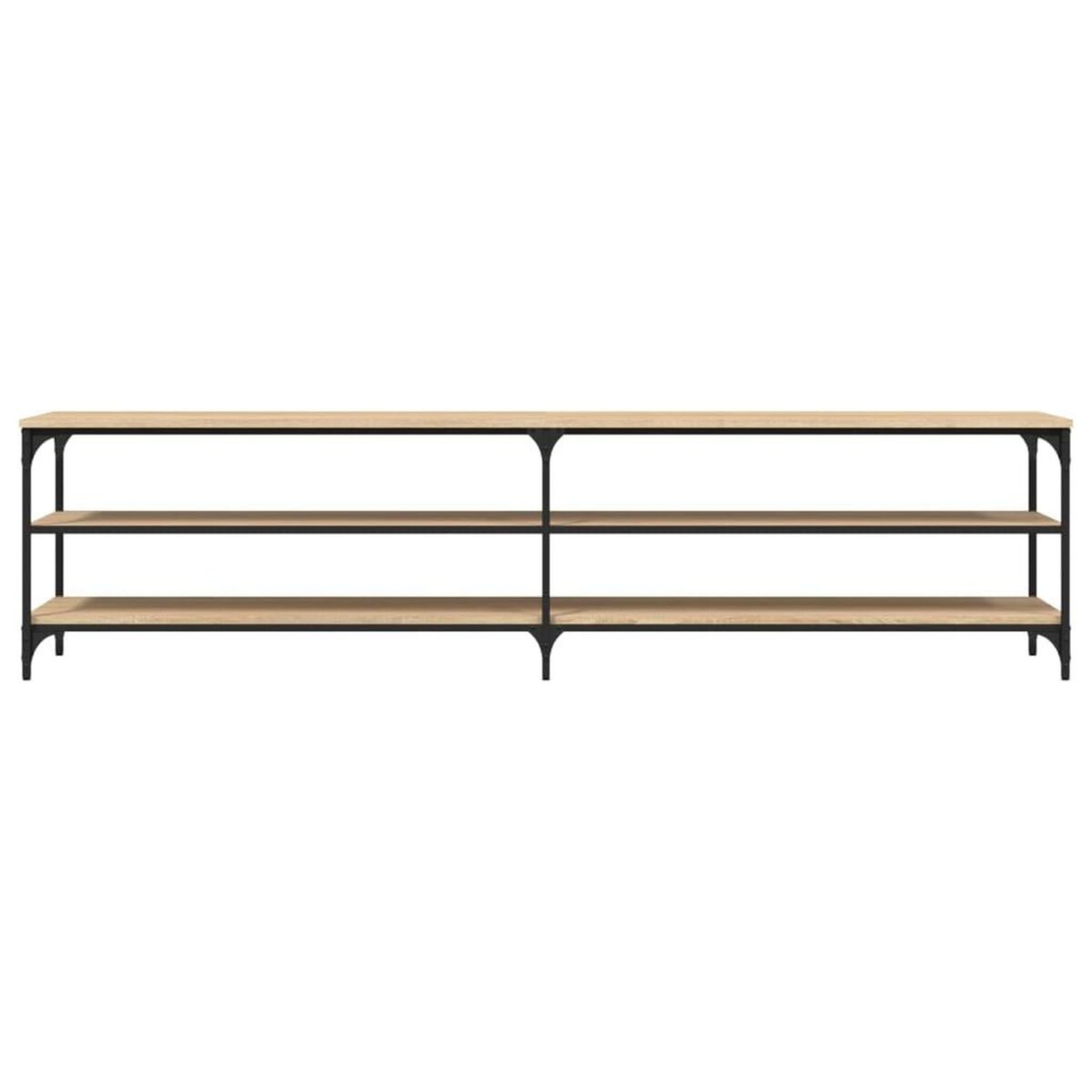 VIDAXL Meuble TV chene sonoma 200x30x50 cm bois d'ingenierie et metal