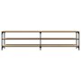 Voir la diapositive 5 : VIDAXL Meuble TV chene sonoma 200x30x50 cm bois d'ingenierie et metal