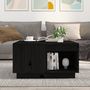 Voir la diapositive 3 : VIDAXL Table basse Noir 60x61x32,5 cm Bois massif de pin