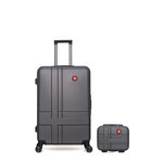 SWISS KOPPER SWISS KOPPER  -  Lot de 2  -  Valise grand format et vanity USTER. Coloris disponibles : Gris, Bleu, Noir