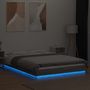 Voir la diapositive 4 : VIDAXL Cadre de lit et lumieres LED sans matelas sonoma gris 120x200cm
