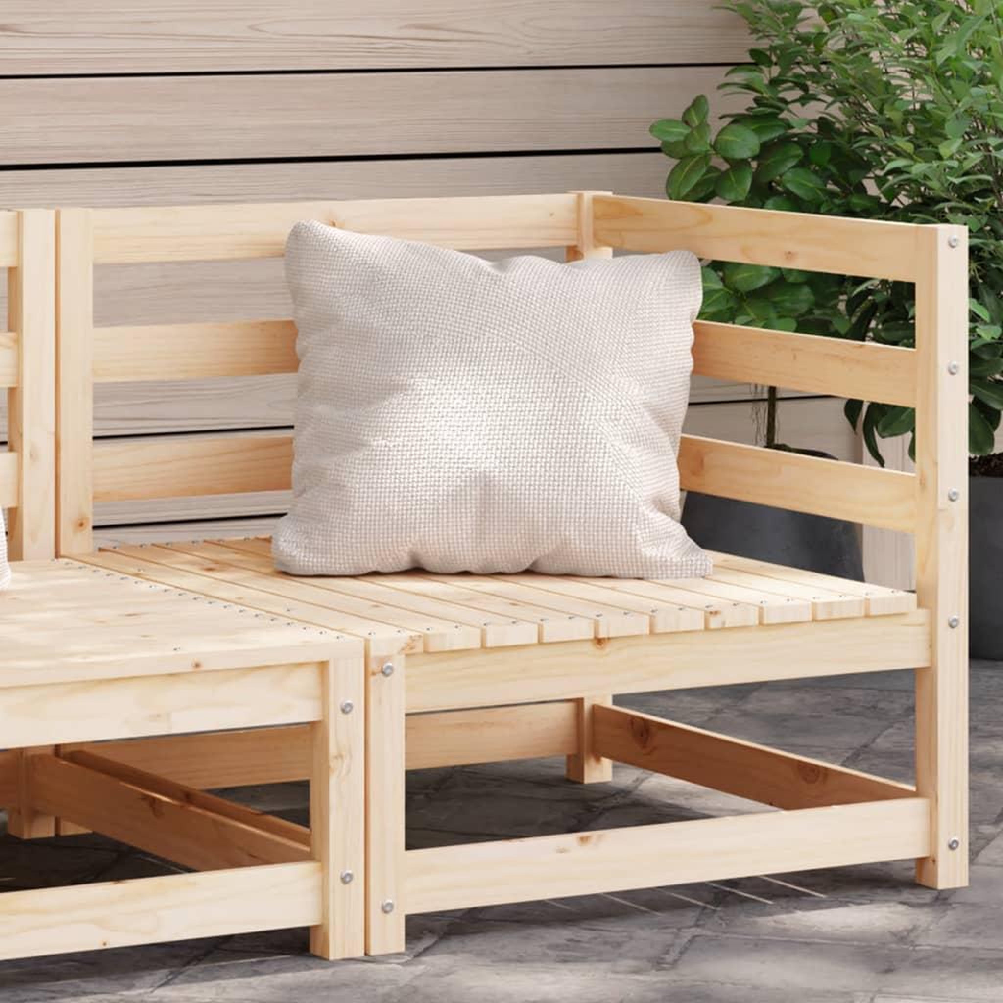 VIDAXL Canape d'angle de jardin 70x70x67 cm bois de pin massif