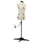 Voir la diapositive 1 : VIDAXL Mannequin de robe ajustable pour femme Creme S Taille 33-40