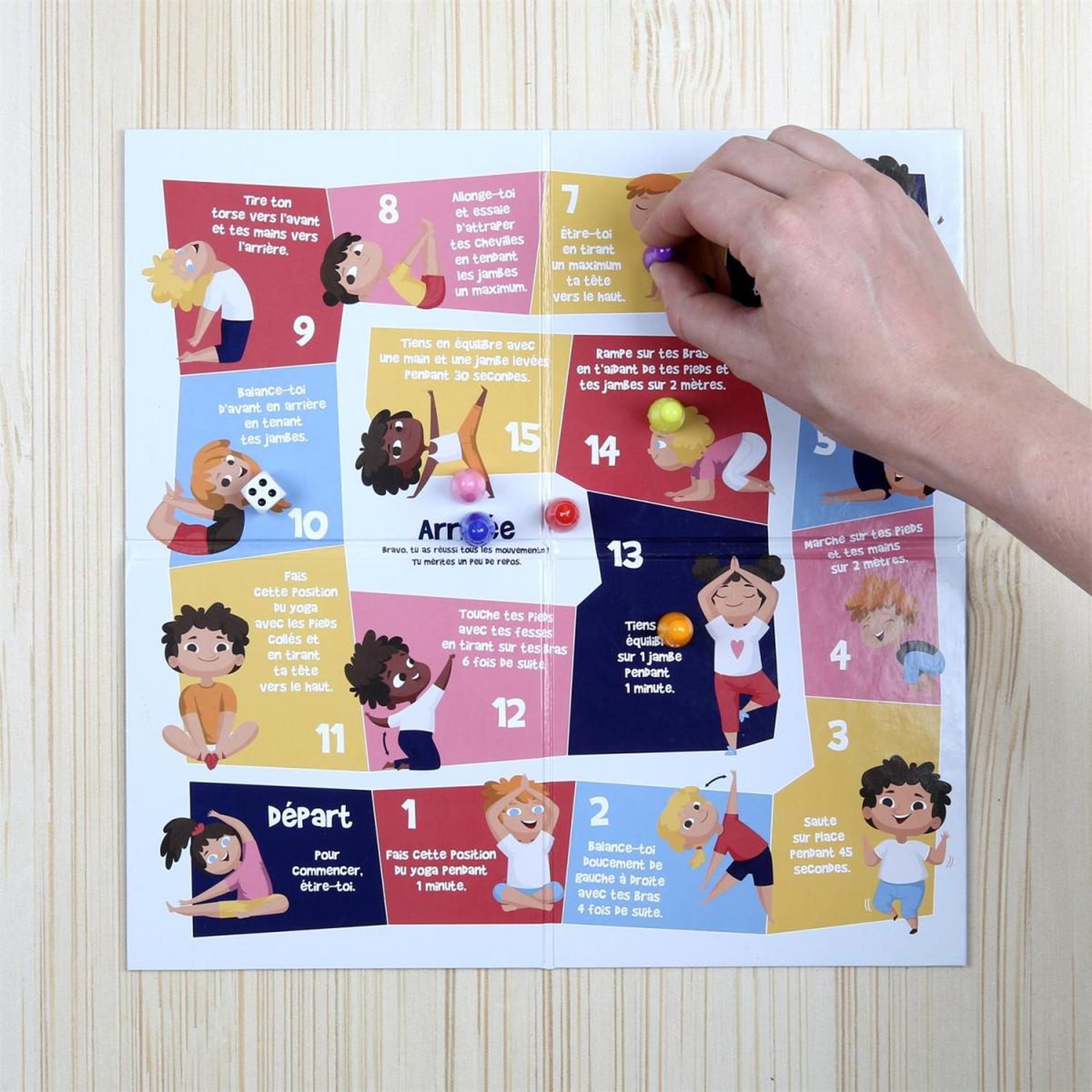Voir la diapositive 5 : Jeux 2 momes Jeu enfant  les mouvements  28cm multicolore
