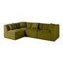 Voir la diapositive 3 : LISA DESIGN Nova - canapé modulable d'angle gauche - 5 places - avec pouf d'appoint - en velours