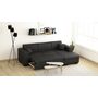 Voir la diapositive 9 : Canapé d'angle droit convertible 4 places avec coffre  de rangement revêtement tissu CARIBEA 