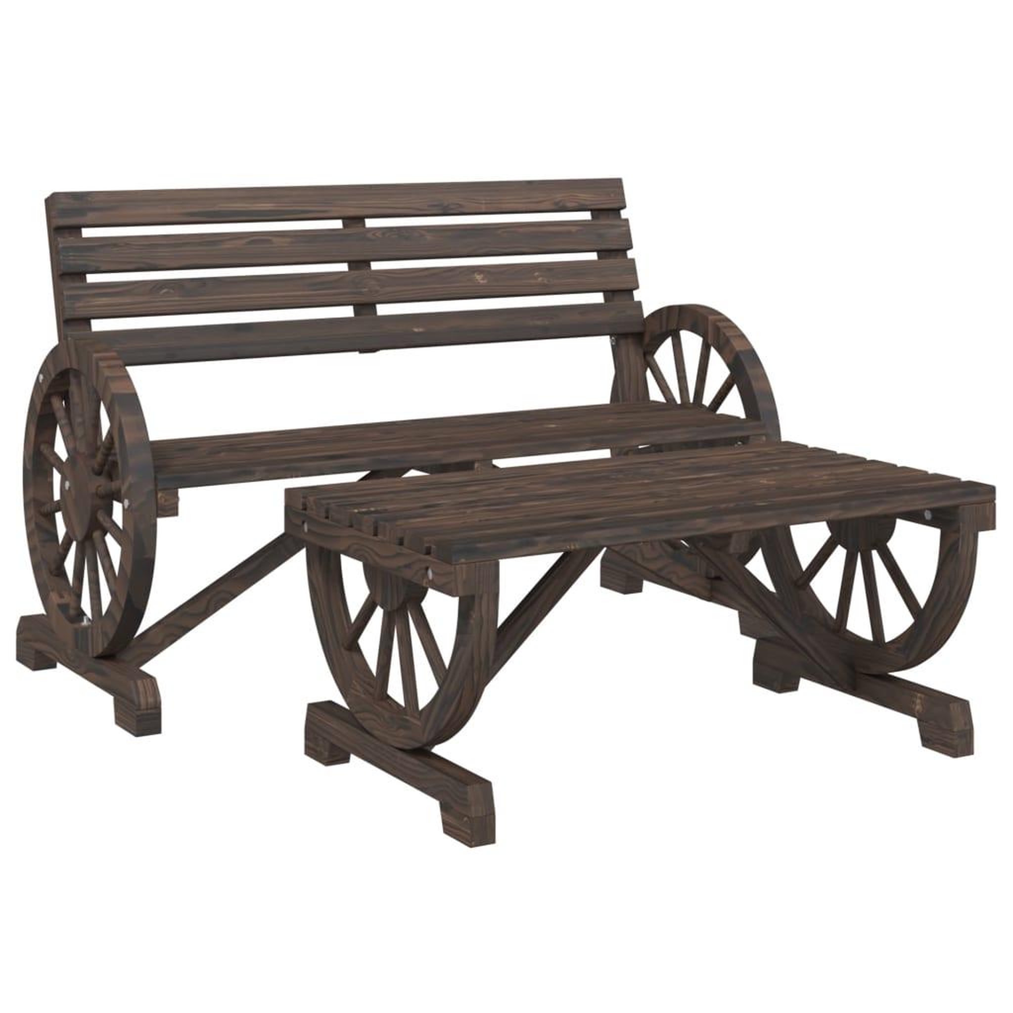 Voir la diapositive 4 : VIDAXL Salon de jardin 4 pcs bois de sapin massif