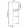 Voir la diapositive 6 : VIDAXL Buffet avec portes en verre blanc 35x37x109 cm