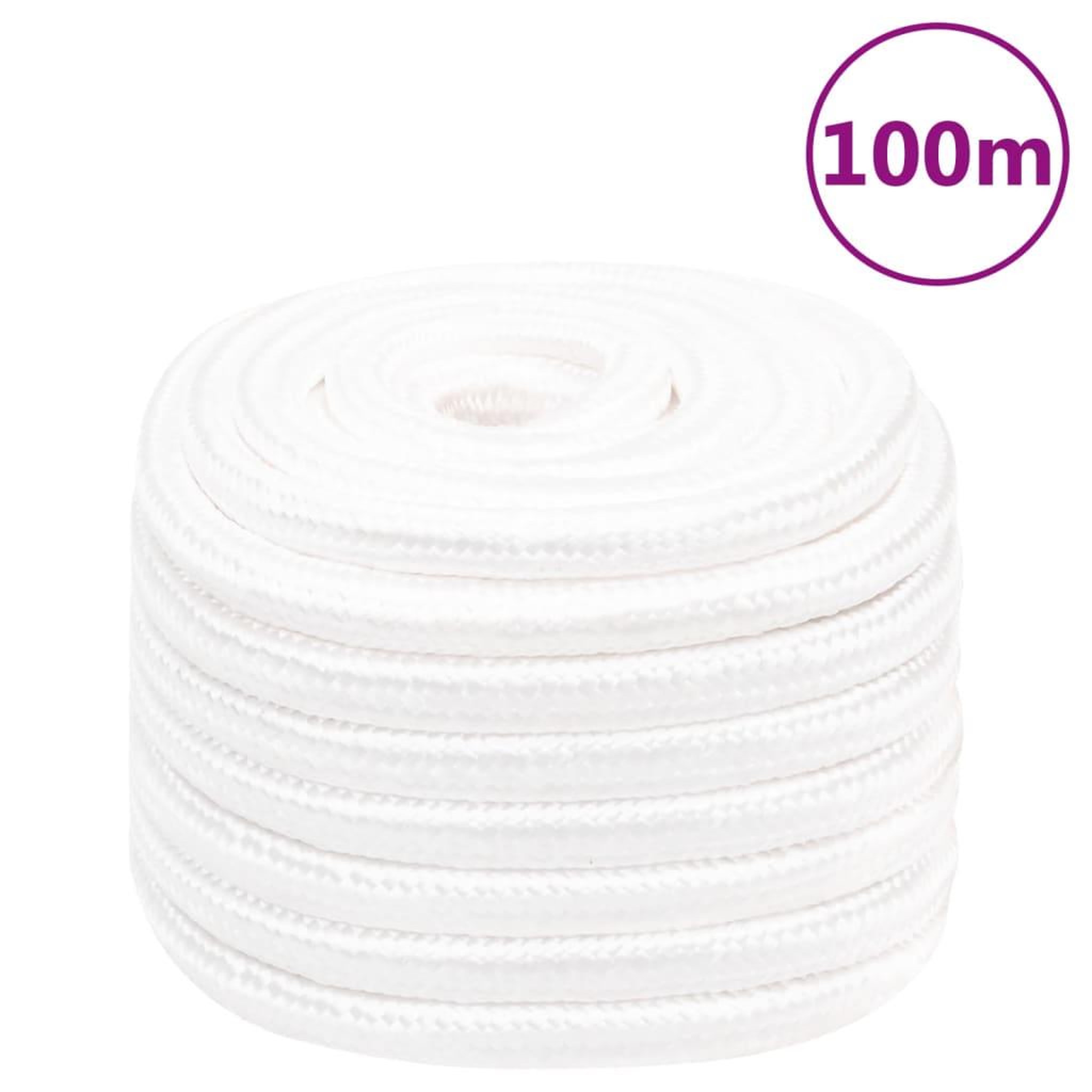 Voir la diapositive 1 : VIDAXL Corde de bateau Blanc complet 20 mm 100 m Polypropylene