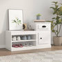 Voir la diapositive 1 : VIDAXL Armoire à chaussure blanc brillant 100x42x60 cm bois ingénierie