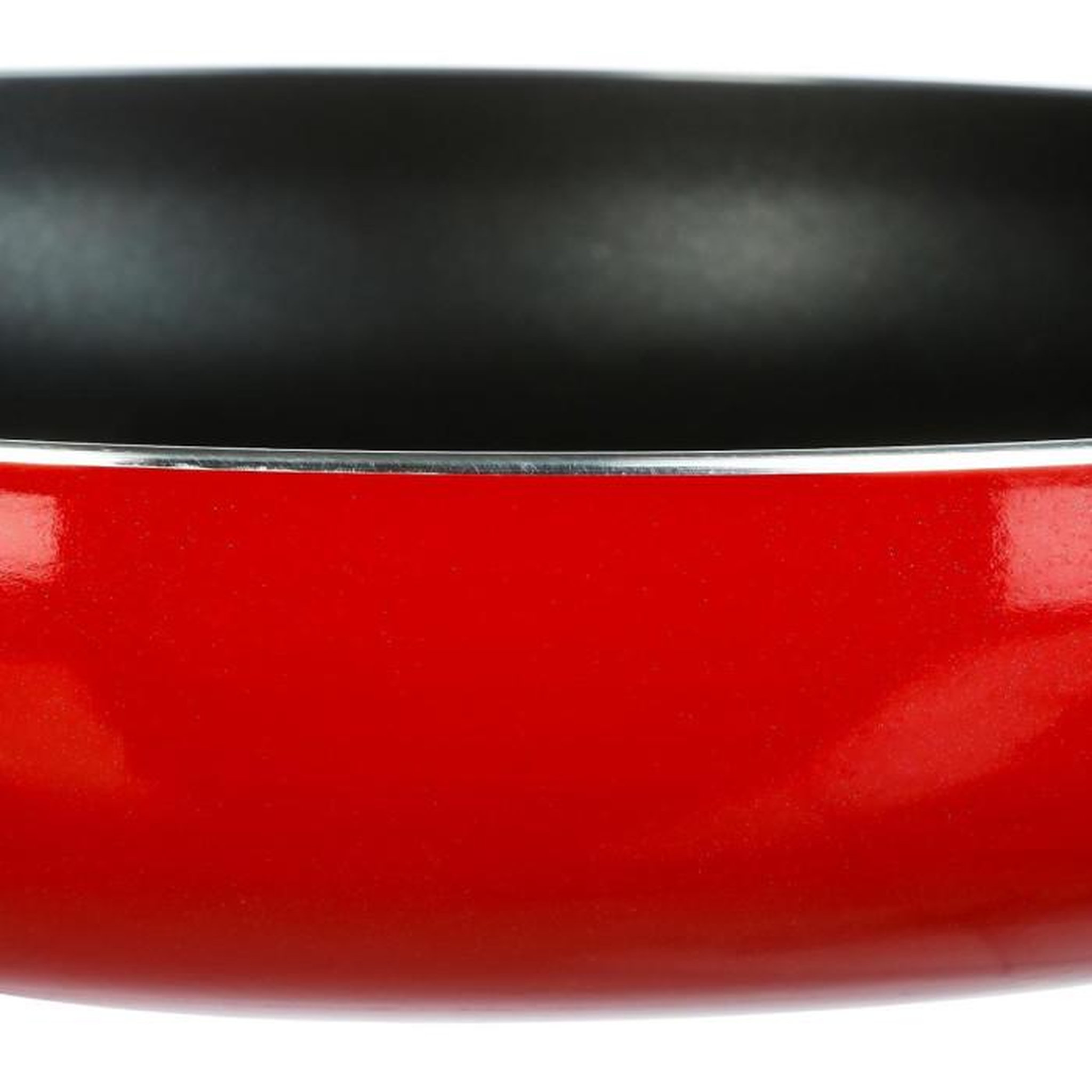 Voir la diapositive 2 : FIVE Poêle en Aluminium  Essentielle  30cm Rouge