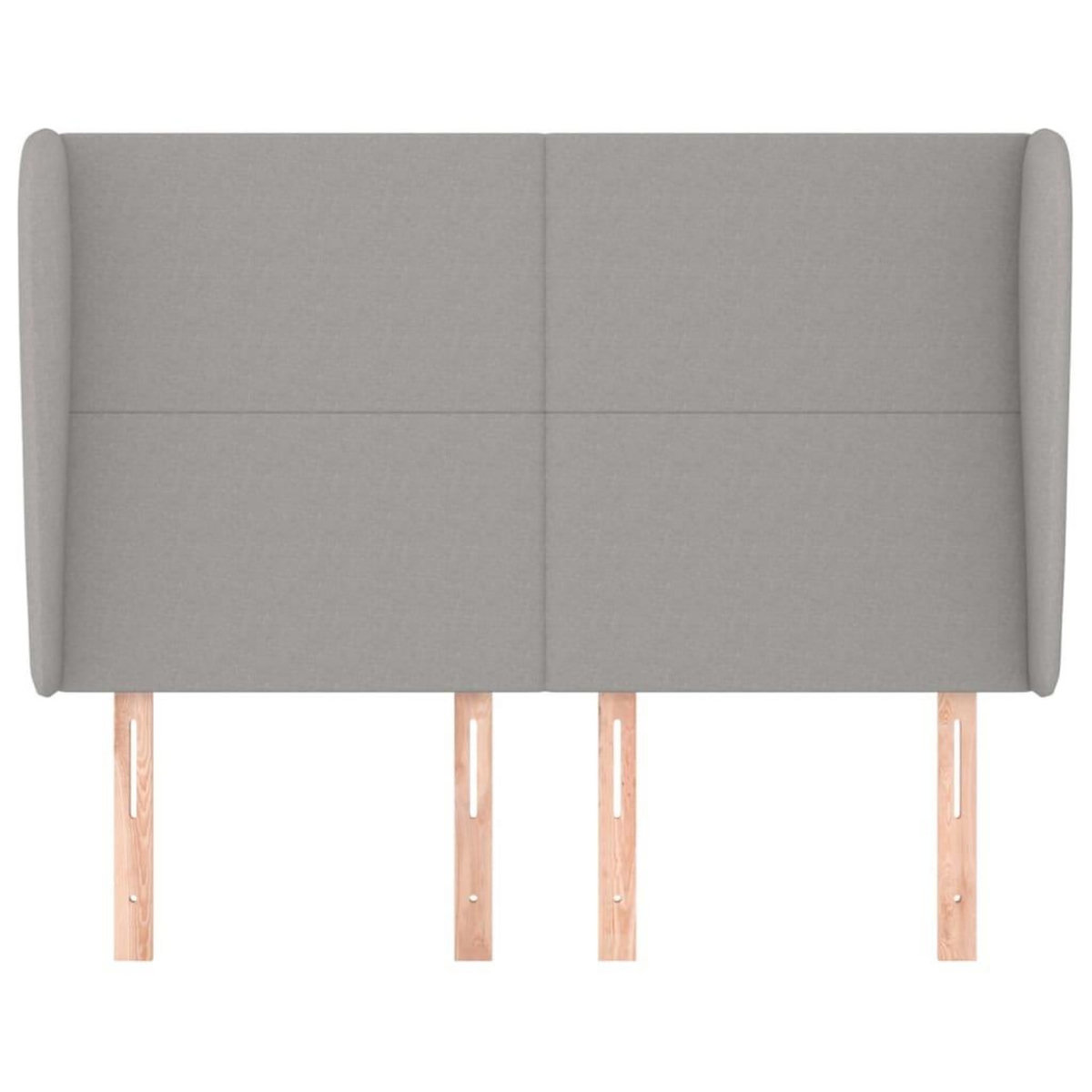 VIDAXL Tete de lit avec oreilles Gris clair 147x23x118/128 cm Tissu