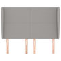 Voir la diapositive 3 : VIDAXL Tete de lit avec oreilles Gris clair 147x23x118/128 cm Tissu