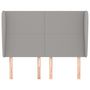 Voir la diapositive 3 : VIDAXL Tete de lit avec oreilles Gris clair 147x23x118/128 cm Tissu