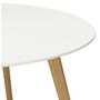 Voir la diapositive 3 : Paris Prix Table de Repas Scandinave  Pacio  90cm Blanc