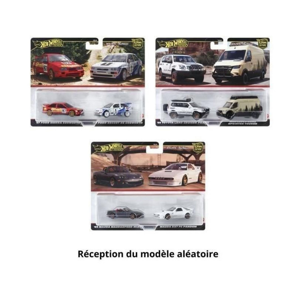 Hot Wheels Hot Wheels - Coffret Car Culture Premium 2 Véhicules - Coffret Petites Voitures - 3 Ans Et + - Hot Wheels - HBL96 - modele