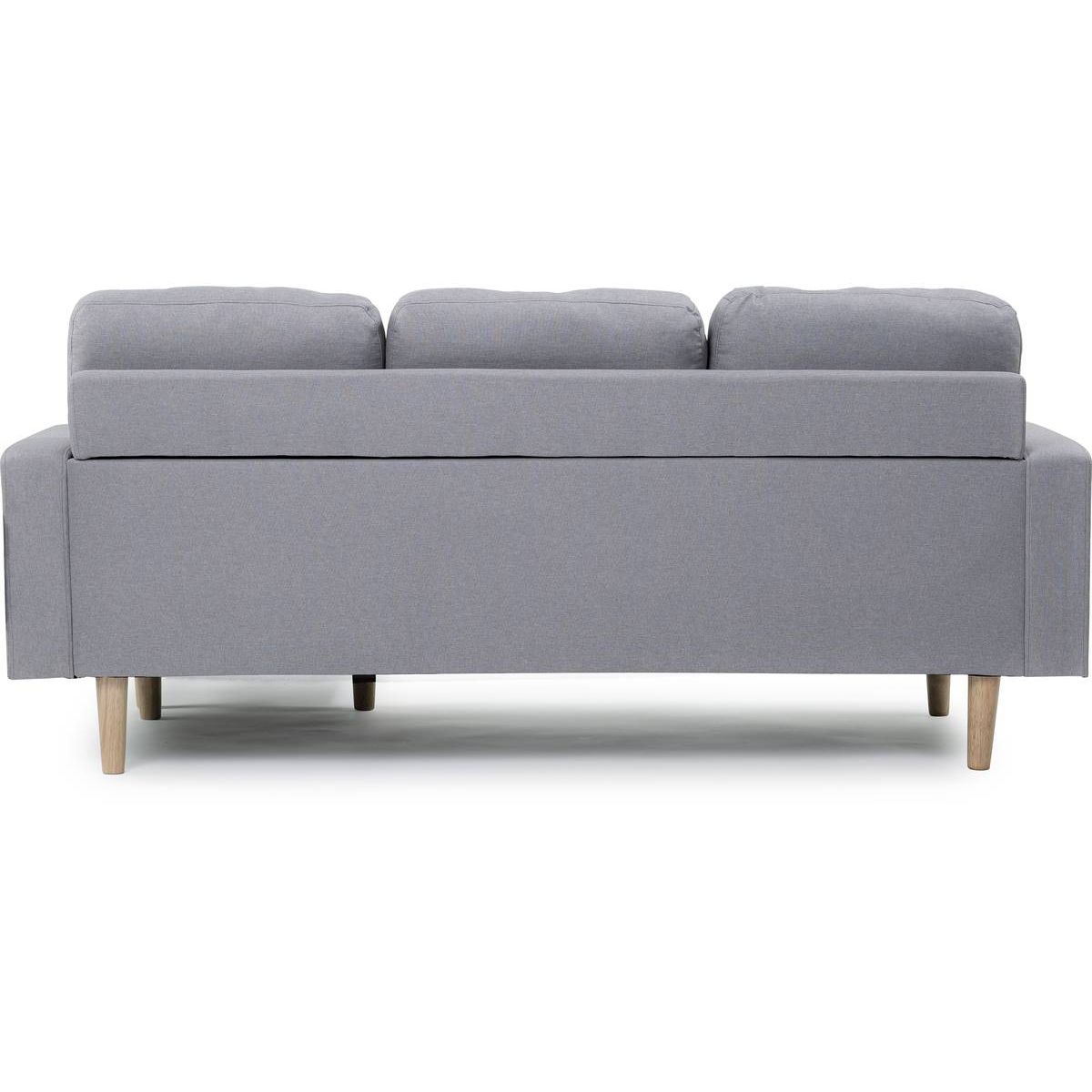 Habitat et Jardin Canapé d'angle réversible en tissu  Gabby  -  3 places - Gris Clair