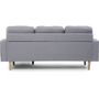 Voir la diapositive 4 : Habitat et Jardin Canapé d'angle réversible en tissu  Gabby  -  3 places - Gris Clair