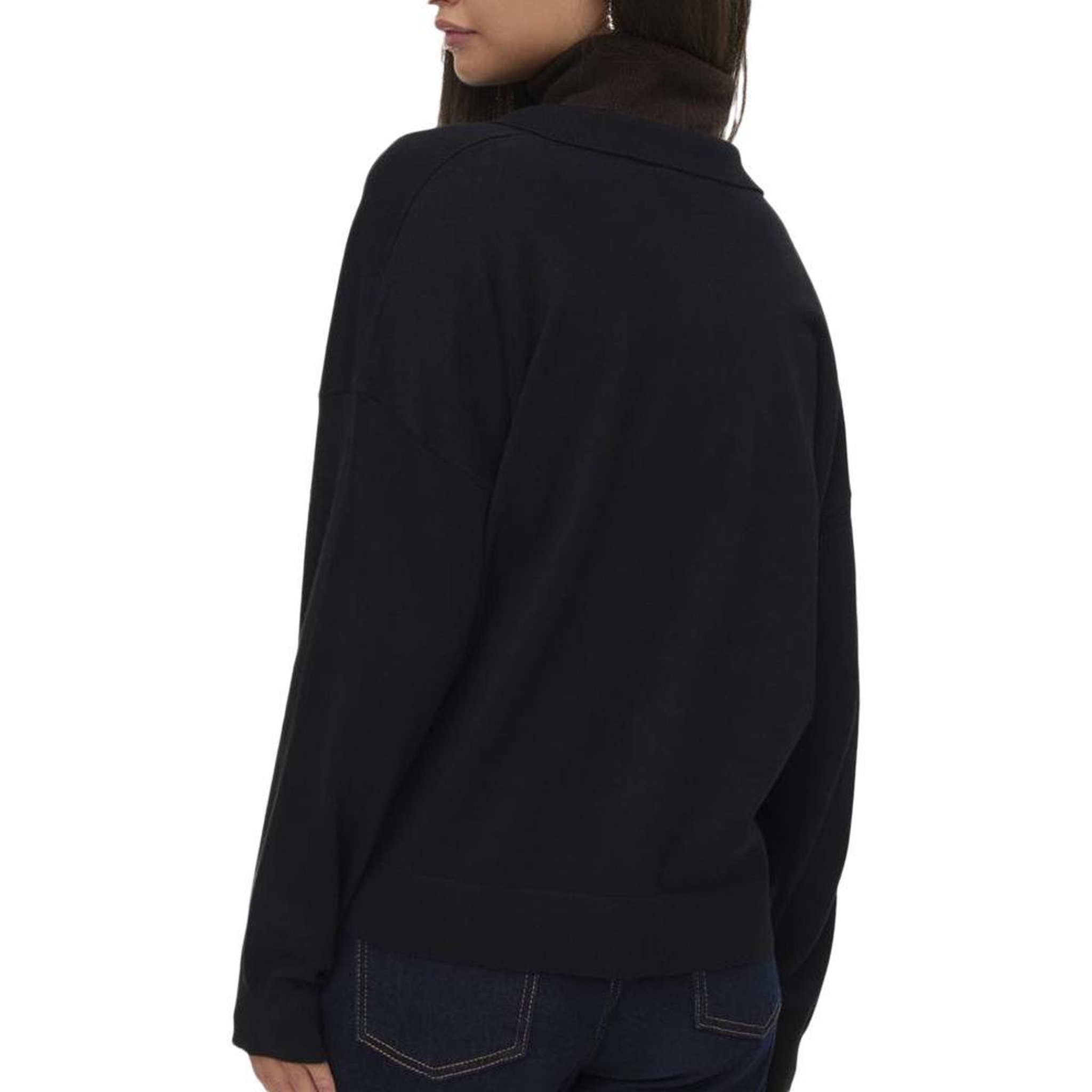 Voir la diapositive 3 : Vero Moda Pull en Maille Noir Femme Vero Moda Silla Stripe