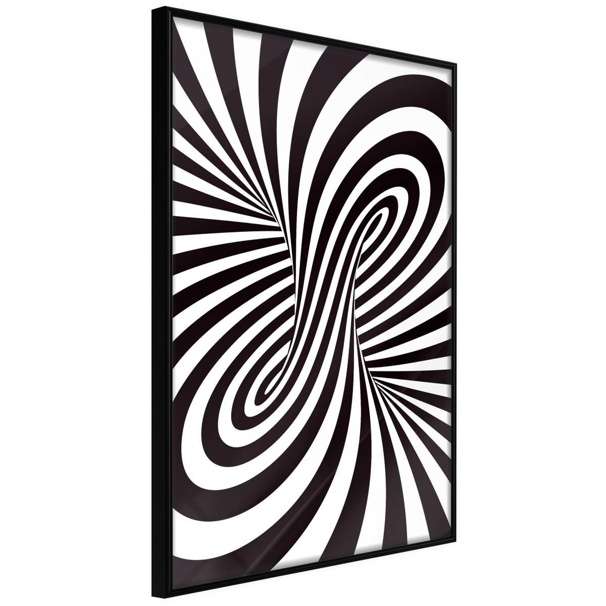Paris Prix Affiche Murale Encadrée  Black and White Swirl