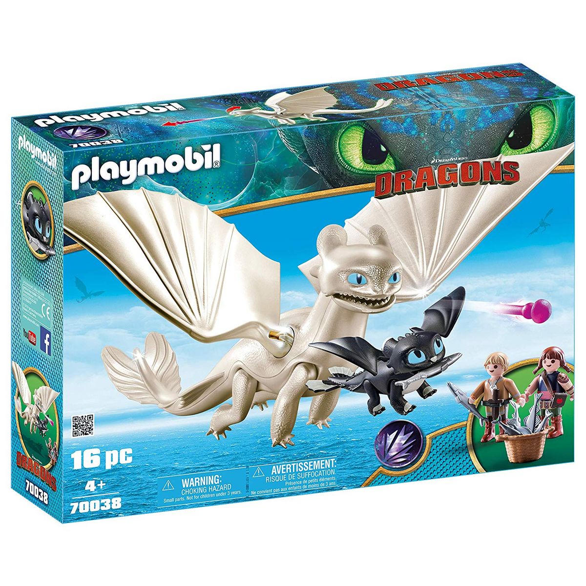 PLAYMOBIL 70038 - Dragons - Furie Éclair et bébé dragon enfants