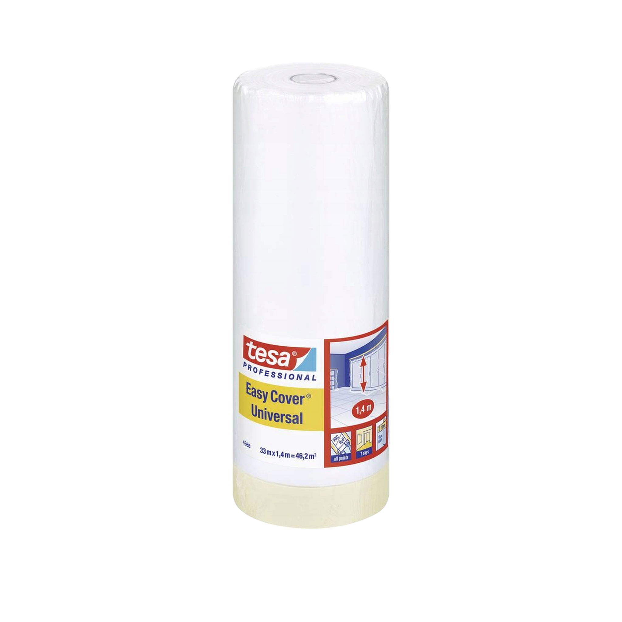 Tesa Film de masquage Tesa easy cover 33m x 1.4m beige