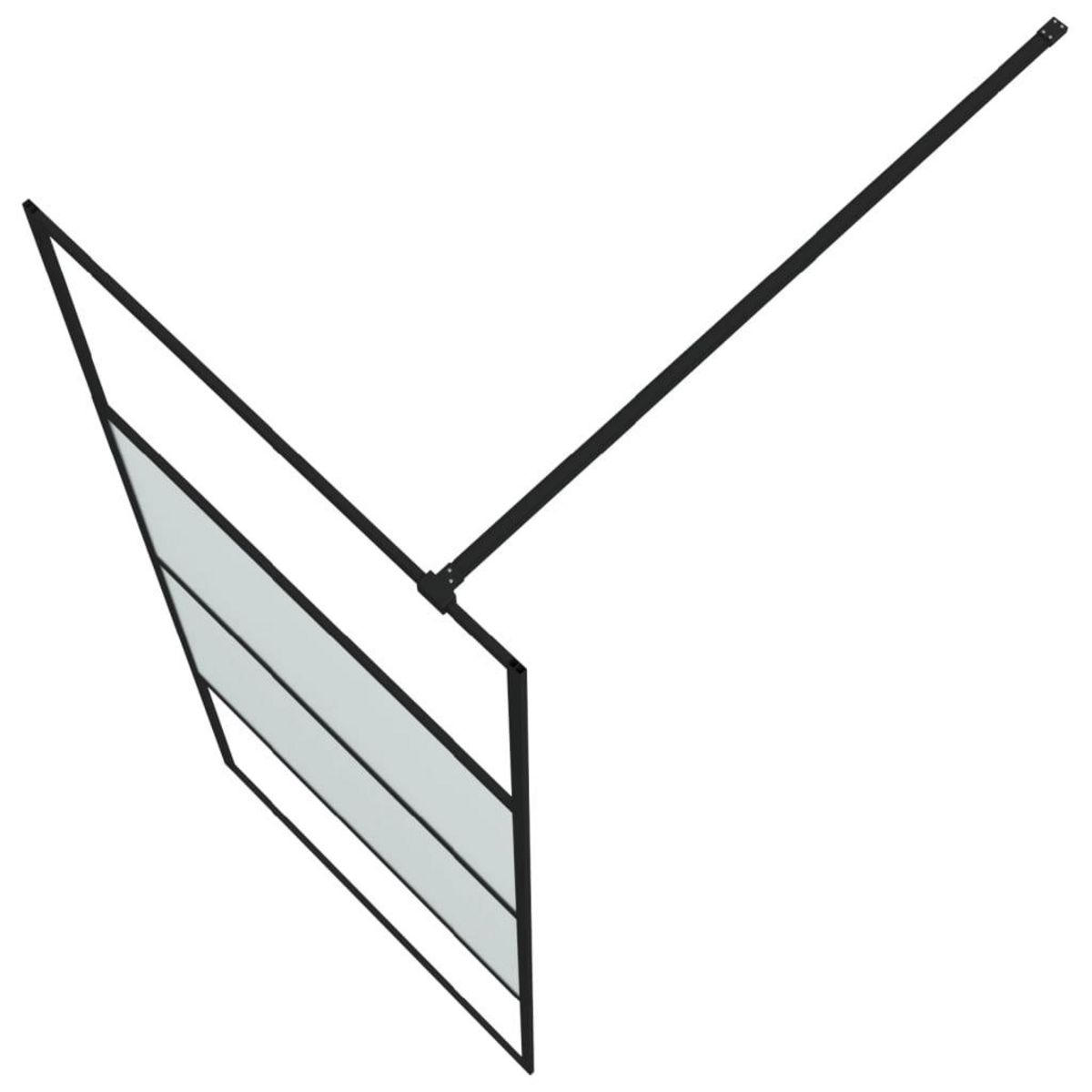 VIDAXL Paroi de douche Noir 80x195 cm Verre ESG demi-depoli