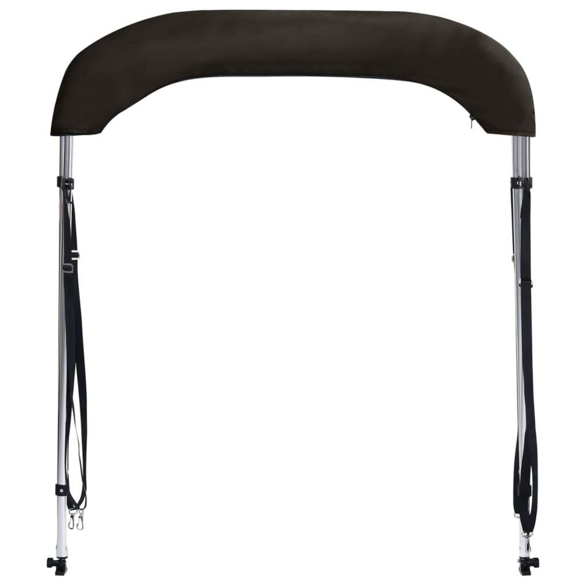 VIDAXL Auvent bimini a 2 arceaux noir 180x150x110 cm