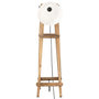 Voir la diapositive 4 : VIDAXL Lampadaire Blanc E27 Bois de manguier massif