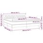 Voir la diapositive 6 : VIDAXL Sommier a lattes de lit avec matelas Gris fonce 200x200cm Tissu