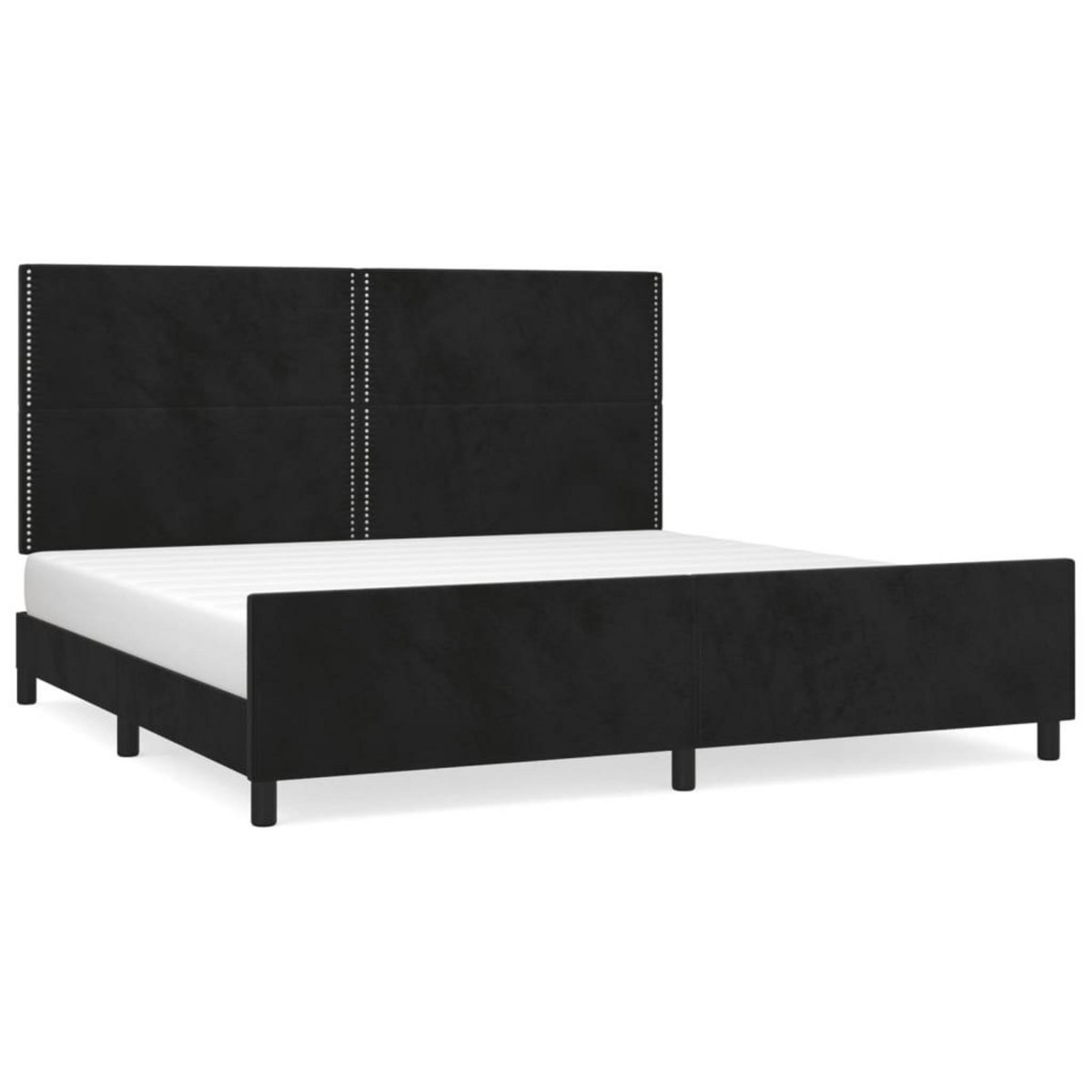 VIDAXL Cadre de lit sans matelas noir 200x200 cm velours