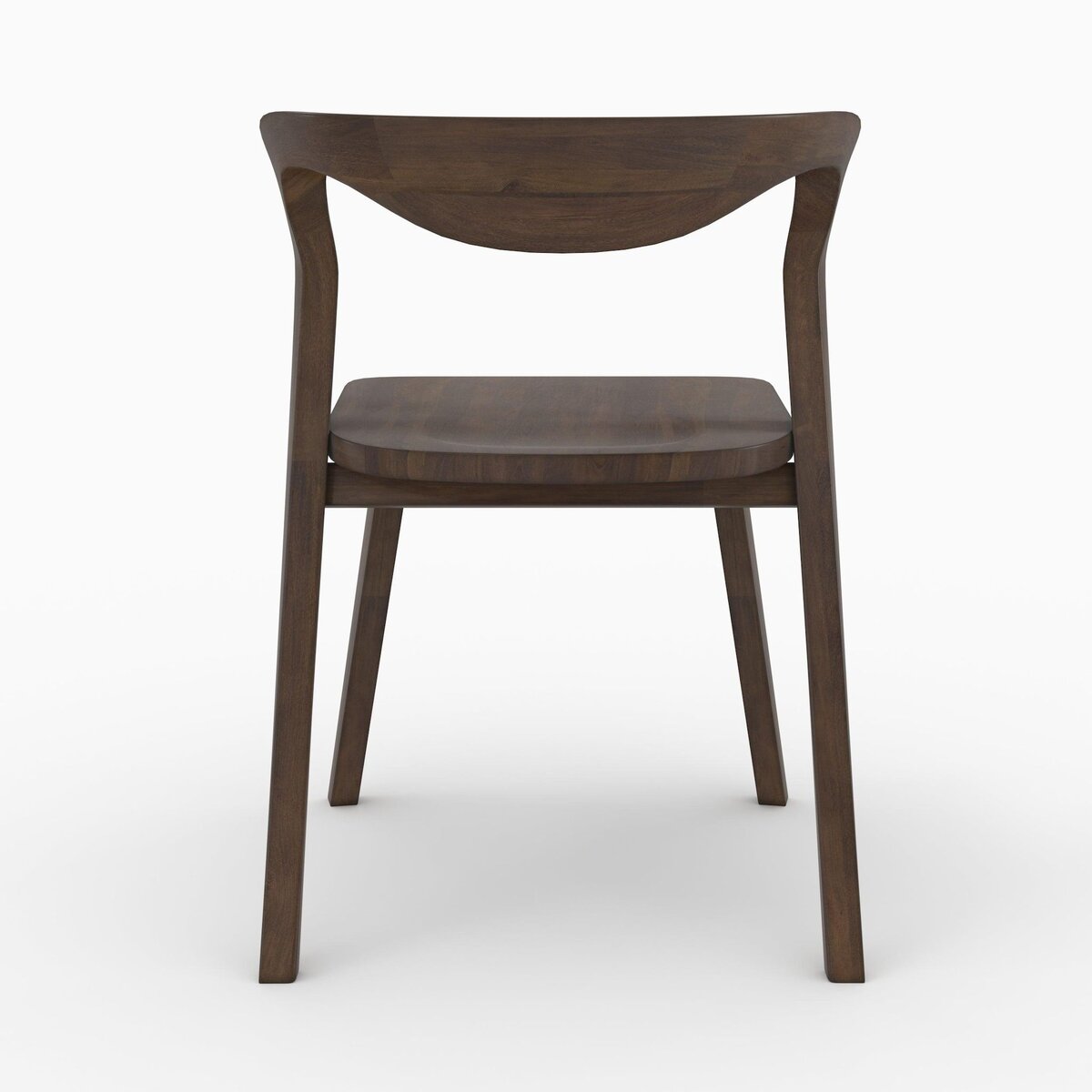 Rendez vous déco Chaise en bois d'hévéa foncé - Vega