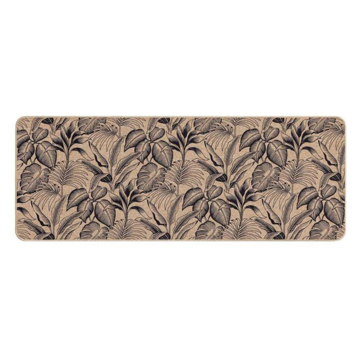 Paris Prix Tapis Déco Imprimé  Stylis  45x120cm Naturel & Noir