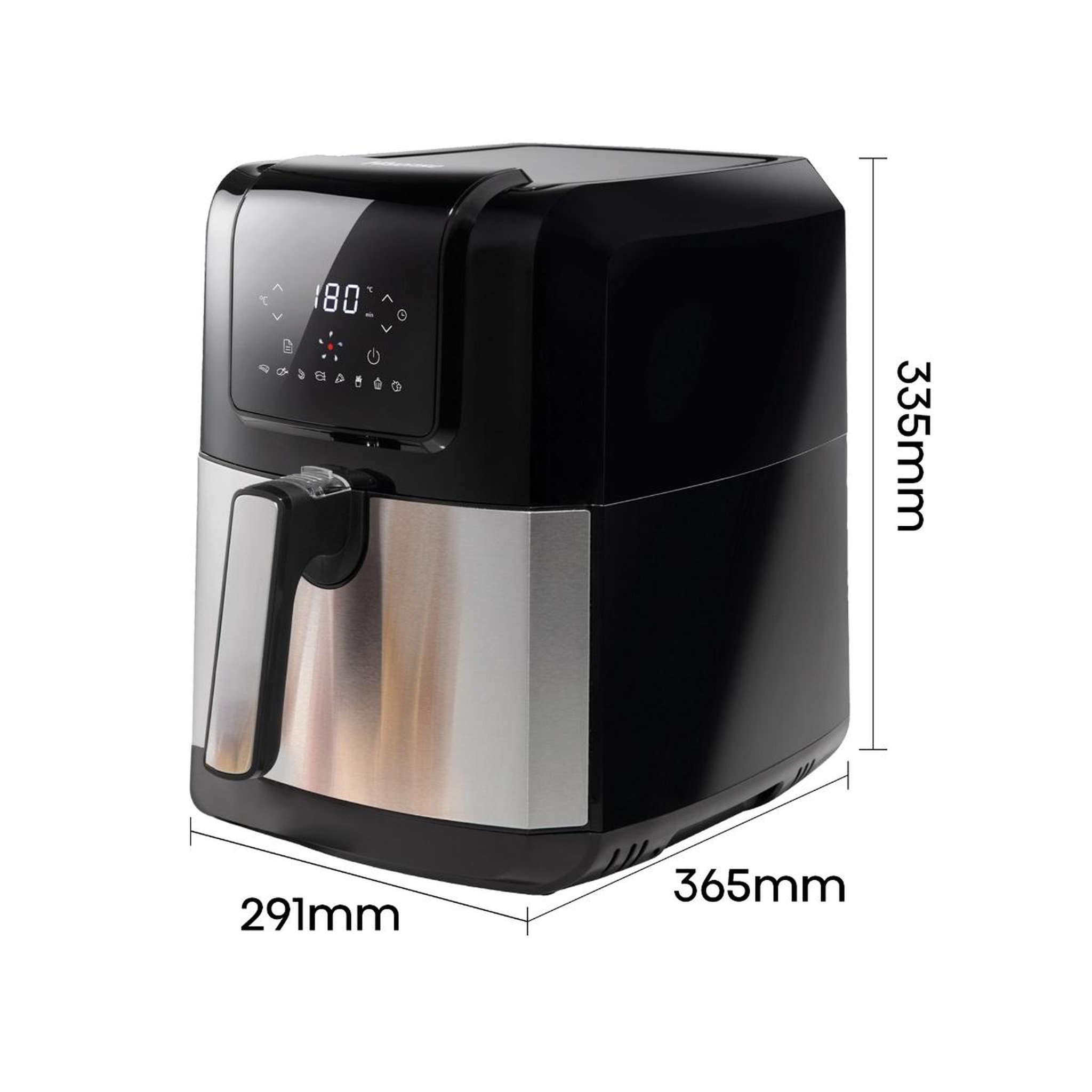 Voir la diapositive 2 : Hisense Friteuse sans huile 6.3l 1700w noir/gris - h06afbs1s3