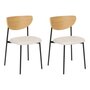 Voir la diapositive 1 : ATMOSPHERA Lot de 2 Chaises Design  Jaisa  81cm Beige