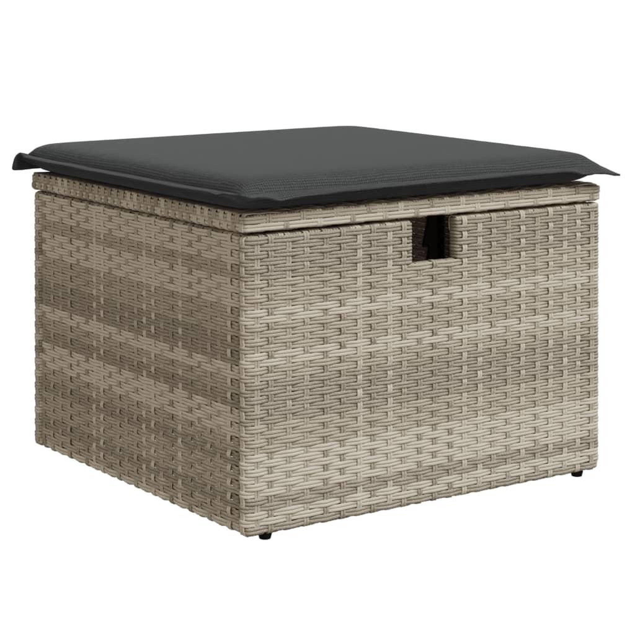 Voir la diapositive 4 : VIDAXL Salon de jardin 6 pcs avec coussins gris clair resine tressee